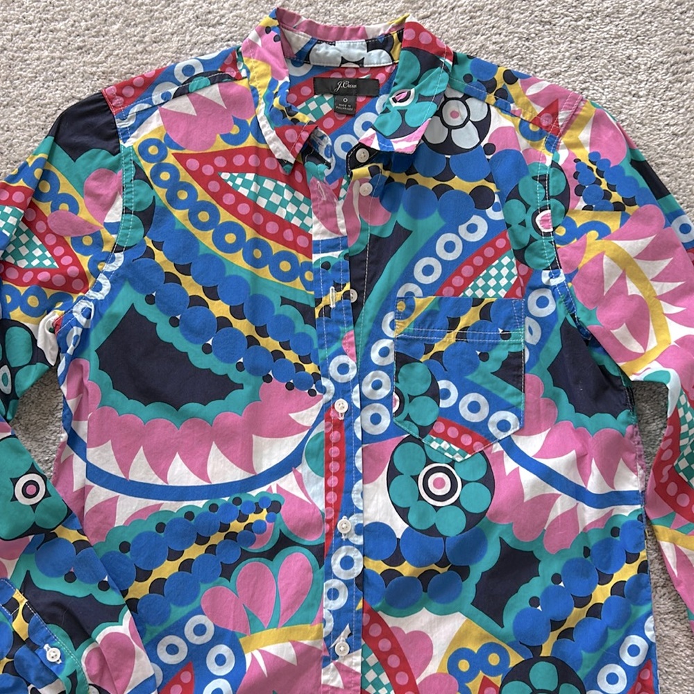 J. Crew Classic Fit Boy Shirt in Ratti Kaleidoscope Floral - Picture 3 of 7